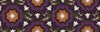 Dewberry Ceramic tile featuring deep purple floral pattern on 3x10" glossy subway tile