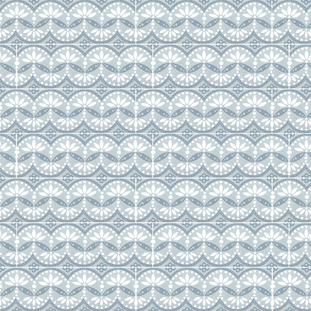 Dewdrop subway tile showing pattern in repeat