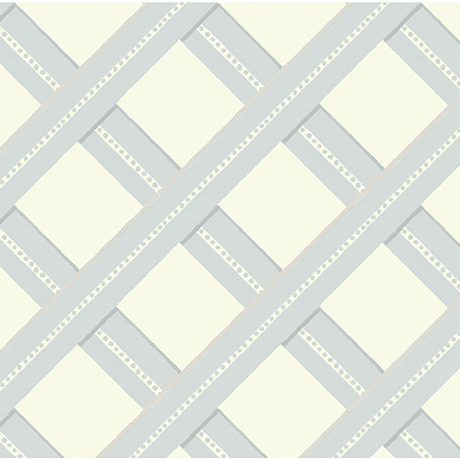 Lattice wallpaper in light blue