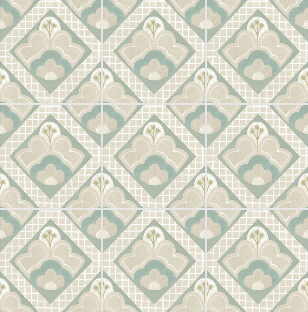 Ingrid ceramic tile showing pattern in repeat