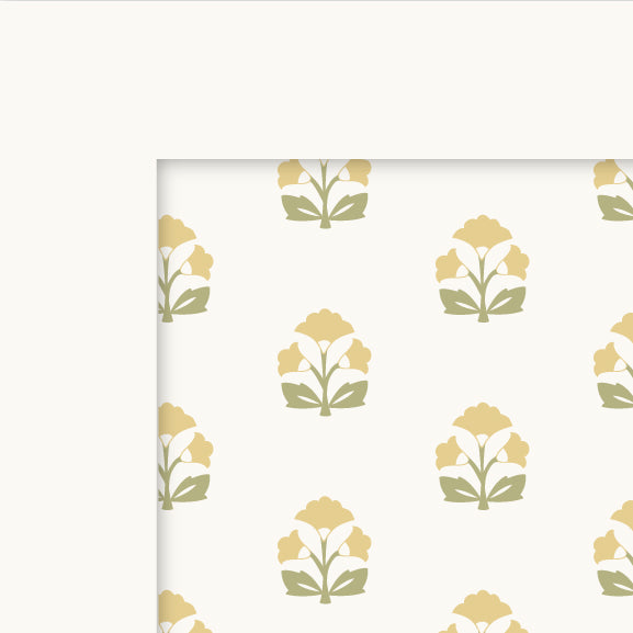 Block Print Cabinet Decals | White