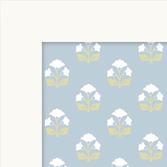 Block Print Cabinet Decals | Blue