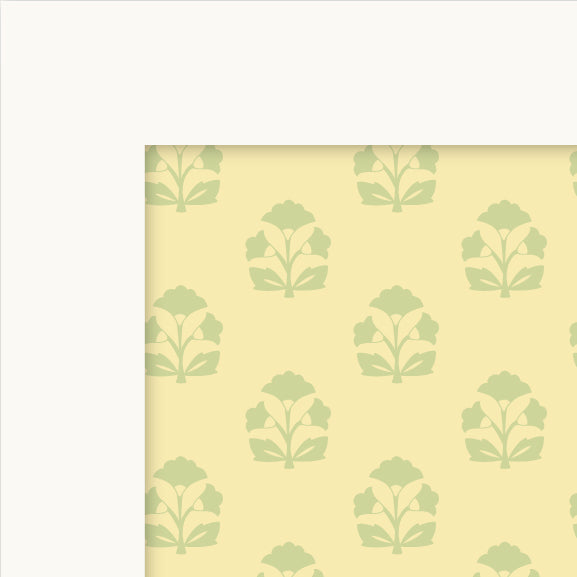 Block Print Cabinet Decals | Yellow