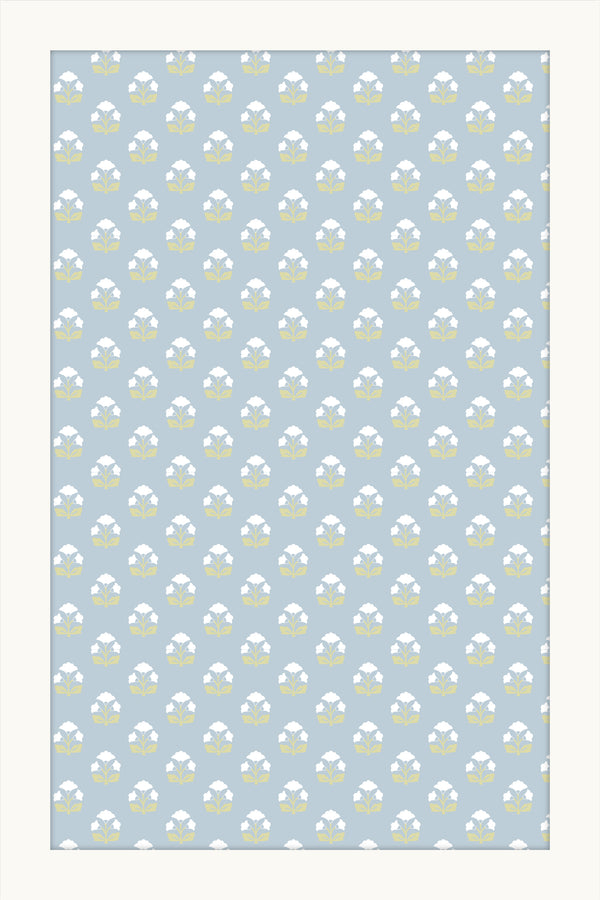 Block Print Cabinet Decals | Blue