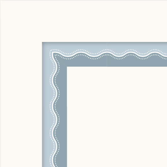 Wavy Cabinet Borders | Blue