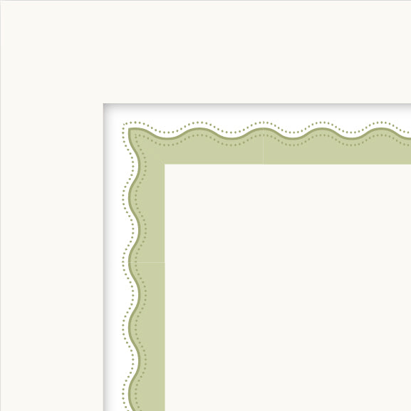 Wavy Cabinet Borders | Green