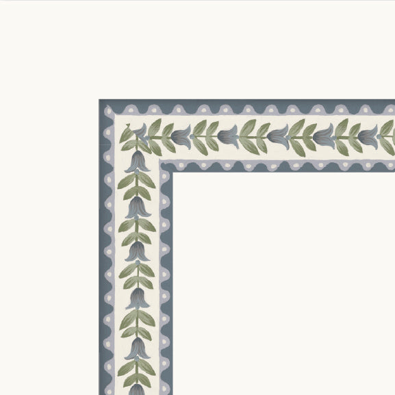 Floral Cabinet Borders | Blue