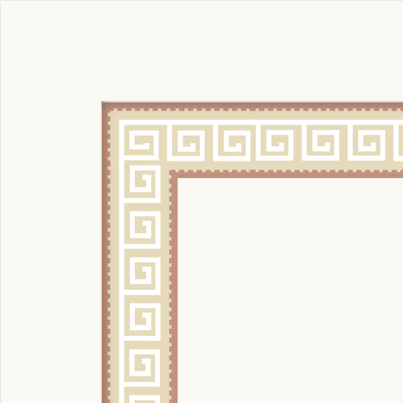 Greek Key Cabinet Borders | Terracotta
