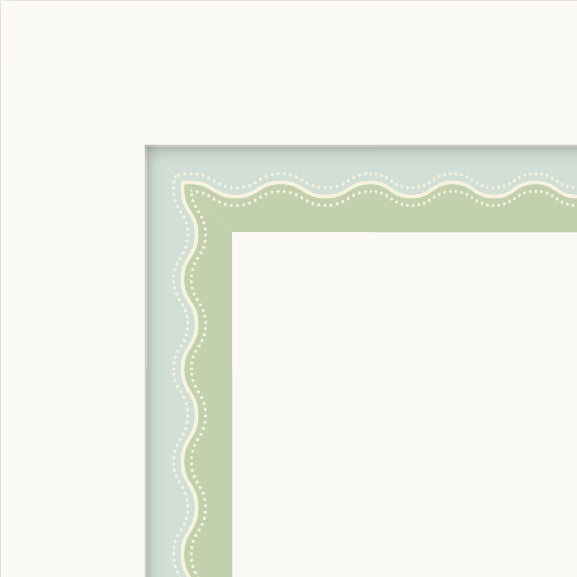 Wavy Cabinet Borders | Mint & Green