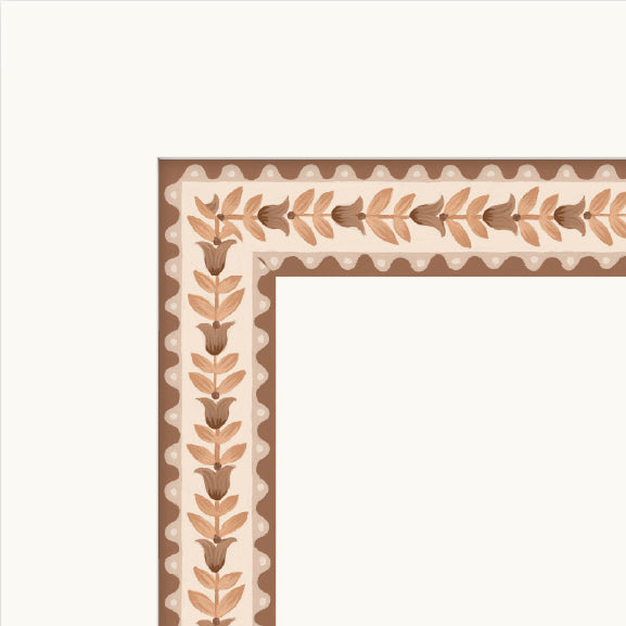 Floral Cabinet Borders | Terracotta