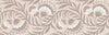 Featuring light pink and white floral pattern on 3x10" glossy subway tile